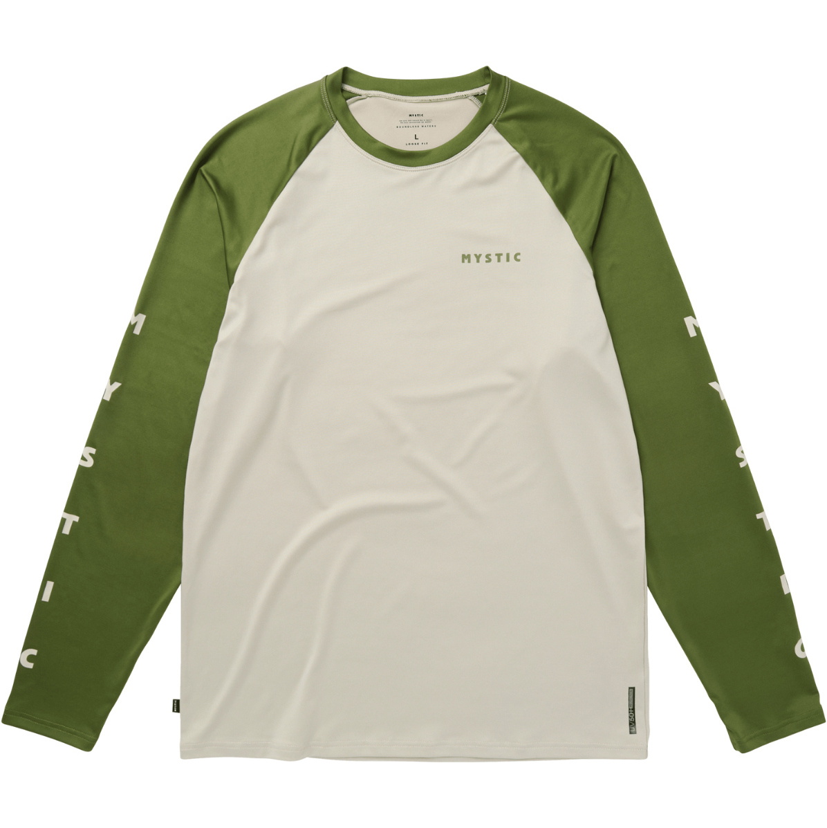 2025 Mystic Mens Bolt Long Sleeve Quickdry Rash Vest 35001.240157 - Moss